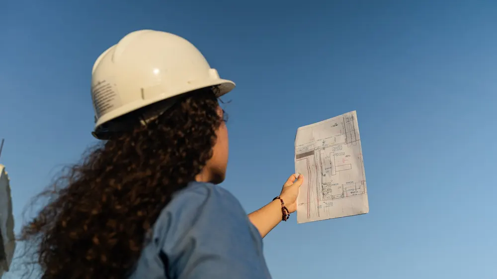 Landscape plan being reviewed on site